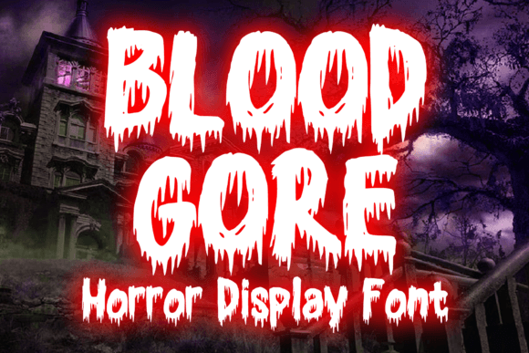 Blood Gore Font for Horror Campaigns and Halloween Content