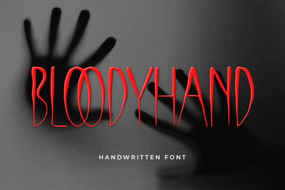 Bloody Hand Font for Campaign Graphics and Branded Content