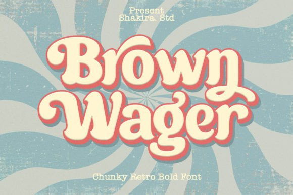 Brown Wager: A Chunky Retro Serif for Bold Design Projects