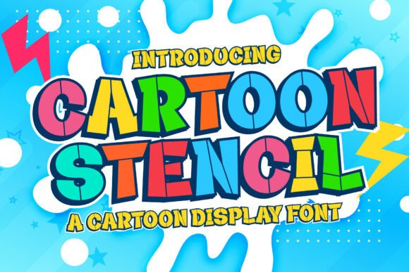 Cartoon Stencil: A Fun Display Font for Crafters and Product Creators