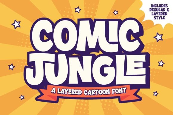 Comic Jungle: A Playful Cartoon Font for Small Business Branding