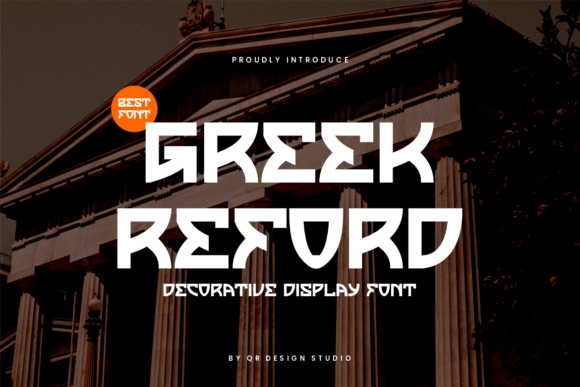 Greek Reford Font for Handmade Branding and Product Design