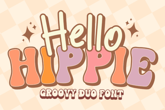 Hello Hippie Duo Font for Groovy Brand Content
