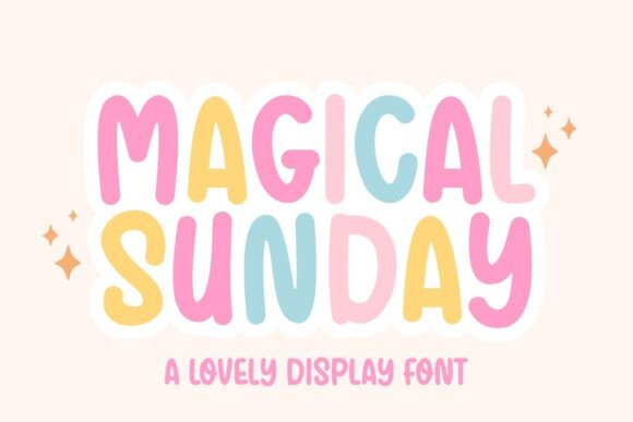 Magical Sunday: A Soft Display Font for Cheerful Branding Projects