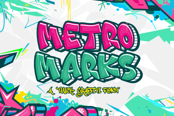 Metro Marks Graffiti Font: Urban Energy for Small Business Branding