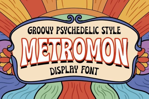 Metromon: A Groovy 80s Display Font with Psychedelic Style