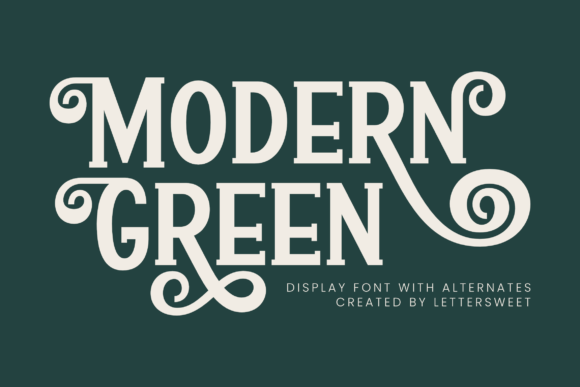 Modern Green: A Playful Sans-Serif Display Font for Branding Projects