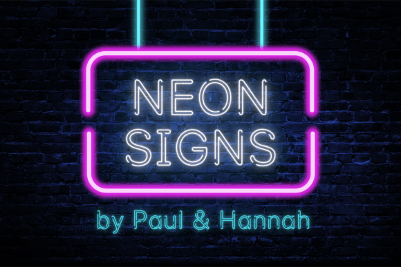 Neon Signs Display Font for Handmade Product Design