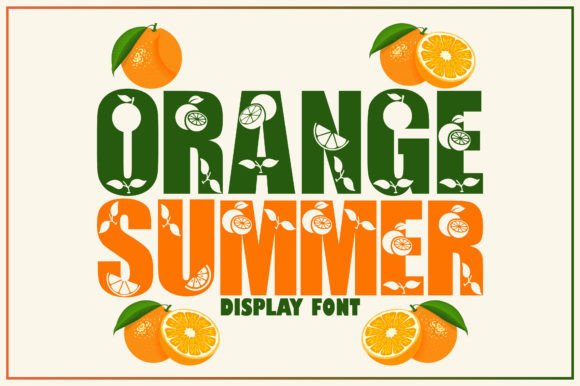 Orange Summer Font for Creative Web Branding