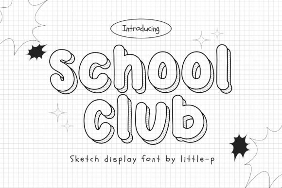 School Club Display Font for Playful Business Branding