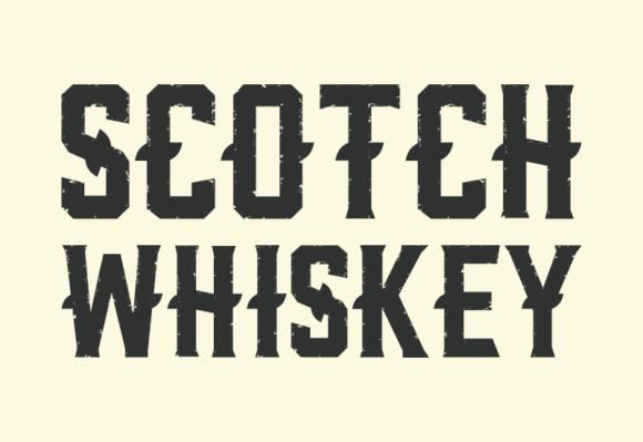 Scotch Whiskey Display Font for Vintage-Inspired Marketing Graphics