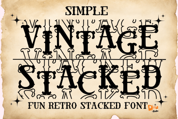 Simple Vintage Stacked: A Display Font That Balances Vintage Charm with Modern Web Design
