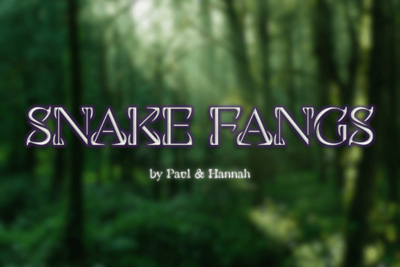 Snake Fangs: A Display Font for Bold Brand Identity