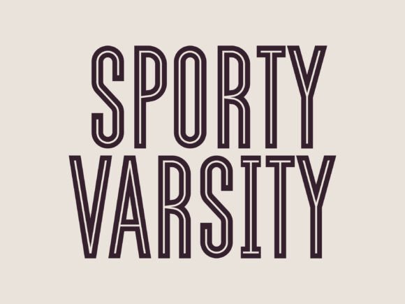 Sporty Varsity: A Bold Display Font for Athletic and Energetic Branding