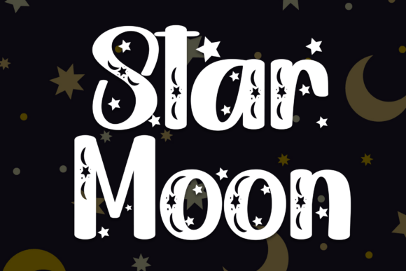 Star Moon Display Font for Small Business Branding and Marketing