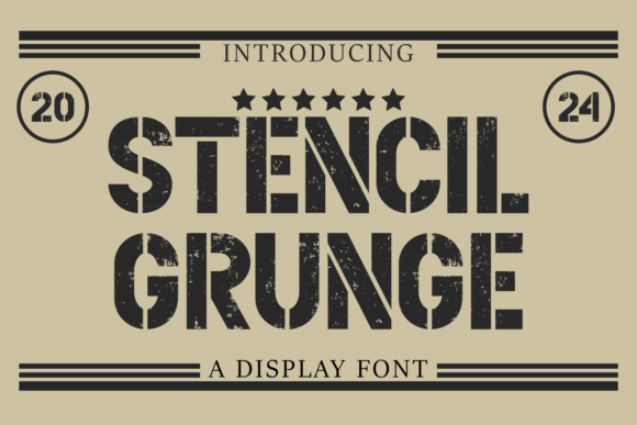 Stencil Gruge: A Bold Display Font with Vintage Grit