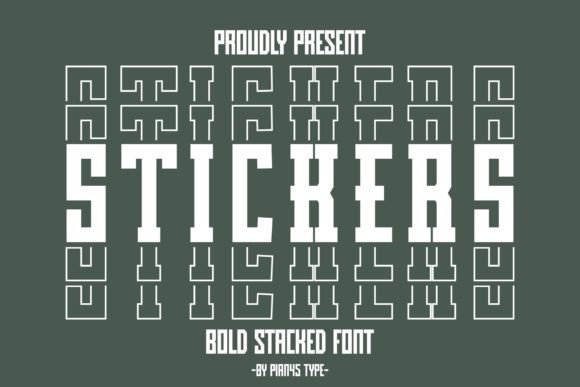 Stickers Stacked: A Bold Display Font for Modern Branding