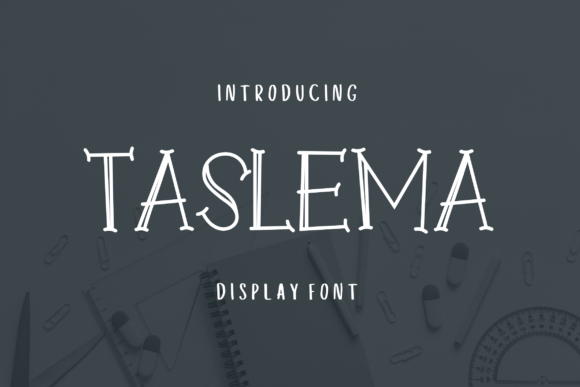 Taslema: A Playful Display Font for Small Business Branding