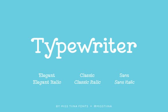 Typewriter Font: A Display Typeface with Six Distinct Styles